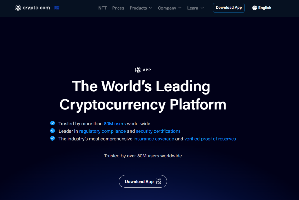 Crypto.com Home Page
